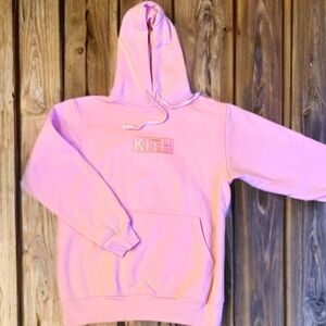 KITH Box Logo Hoodie in Light Pink (mens fit)